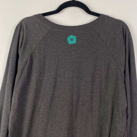 Natural Life Kindness Matters T Shirt Size XXXL Gray Floral Long Sleeve - Picture 6 of 9